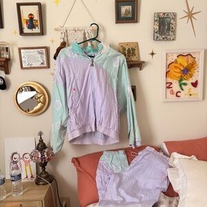 Le Coq Sportif Mint and Lavender Jacket